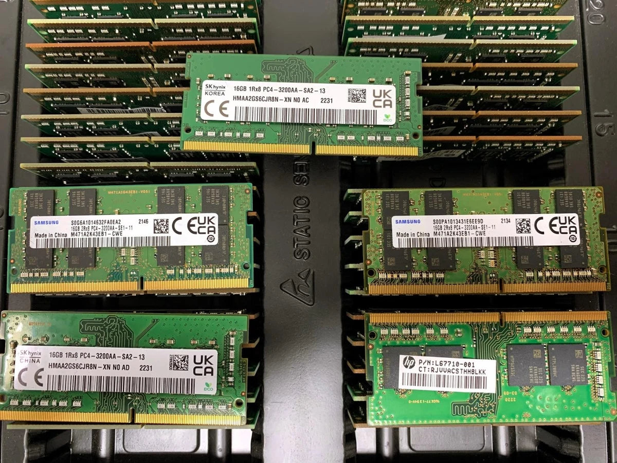 LOT of 50 16GB DDR4 sodimm Industrial Laptop memory